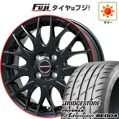 【新品 軽自動車】N-BOX タント スペーシア 夏タイヤ ホイール4本セット 165/55R15 ブリヂストン ポテンザ アドレナリン RE004 ビッグウエイ レイシーン プラバ9MJrII 15インチ(送料無料) サマータイヤ｜フジコーポレーション
