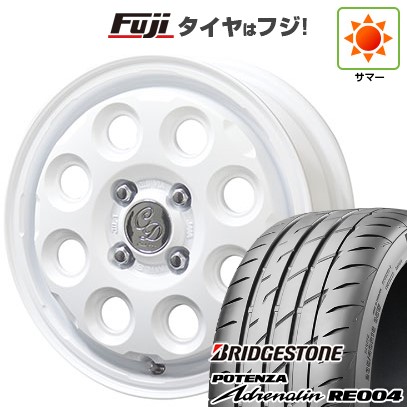 【新品 軽自動車】N-BOX タント スペーシア 夏タイヤ ホイール4本セット 165/55R15 ブリヂストン ポテンザ アドレナリン RE004 共豊 カワイイ デコル ネイチャー 4.5J 15インチ(送料無料)｜フジコーポレーション