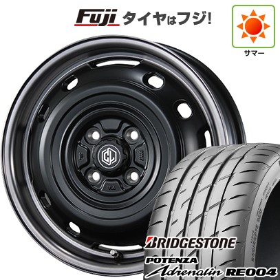 【新品 軽自動車】N-BOX タント スペーシア 夏タイヤ ホイール4本セット 165/55R15 ブリヂストン ポテンザ アドレナリン RE004 シーエルリンク UNIONRIM TX 4.5J 15インチ(送料無料)