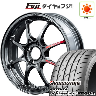 【新品 軽自動車】N-BOX タント スペーシア 夏タイヤ ホイール4本セット 165/55R15 ブリヂストン ポテンザ アドレナリン RE004 RAYS レイズ ボルクレーシング CE28 クラブレーサー2 5J 15インチ(送料無料)