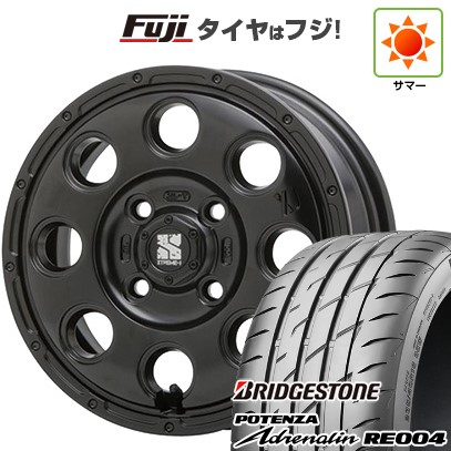 【新品 軽自動車】N-BOX タント スペーシア 夏タイヤ ホイール4本セット 165/55R15 ブリヂストン ポテンザ アドレナリン RE004 MLJ エクストリームJ KK03 4.5J 15インチ(送料無料)
