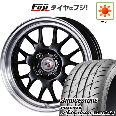 【新品 軽自動車】N-BOX タント スペーシア 夏タイヤ ホイール4本セット 165/55R15 ブリヂストン ポテンザ アドレナリン RE004 クリムソン RS ST AIRモノブロック 5.5J 15インチ(送料無料)