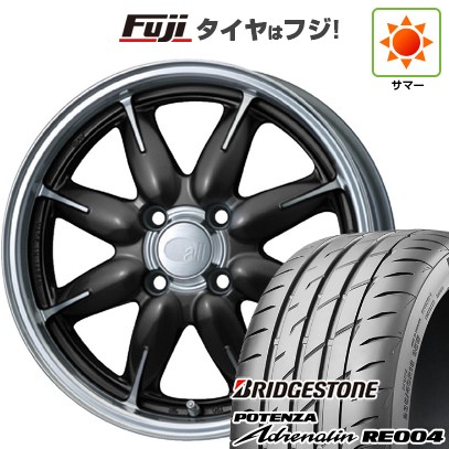 【新品 軽自動車】N-BOX タント スペーシア 夏タイヤ ホイール4本セット 165/55R15 ブリヂストン ポテンザ アドレナリン RE004 ENKEI エンケイ all オールワン 5J 15インチ(送料無料)