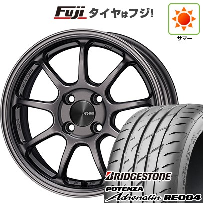 【新品 軽自動車】N-BOX タント スペーシア 夏タイヤ ホイール4本セット 165/55R15 ブリヂストン ポテンザ アドレナリン RE004 ENKEI エンケイ PerformanceLine PF09 5J 15インチ(送料無料)｜フジコーポレーション
