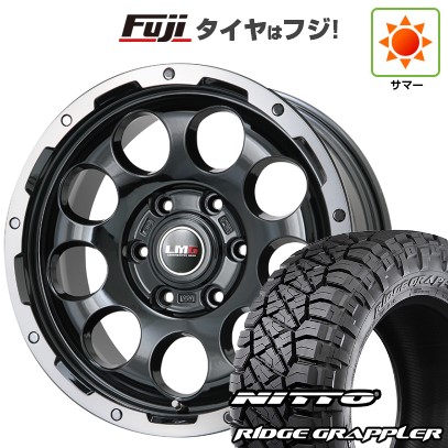 【パンク保証付き】【新品】プラド/ハイラックス 夏タイヤ ホイール4本セット 265/65R17 ニットー リッジグラップラー レアマイスター LMG CS-9 ブラック/ブラッククリアリム 7.5J 17インチ(送料無料)|フジコーポレーション