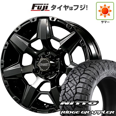 【パンク保証付き】【新品】プラド 夏タイヤ ホイール4本セット 275/55R20 ニットー リッジグラップラー クライメイト スワット(SBC) 8.5J 20インチ(送料無料)