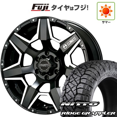 【パンク保証付き】【新品】プラド/ハイラックス 夏タイヤ ホイール4本セット 265/70R17 ニットー リッジグラップラー クライメイト スワット(マットブラックマシニング) 8J 17インチ(送料無料)|フジコーポレーション