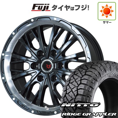 【パンク保証付き】【新品】プラド/ハイラックス 夏タイヤ ホイール4本セット 265/65R17 ニットー リッジグラップラー レアマイスター LMG ヴァスティア(グロスブラック/リムポリッシュ) 8J 17インチ(送料無料)