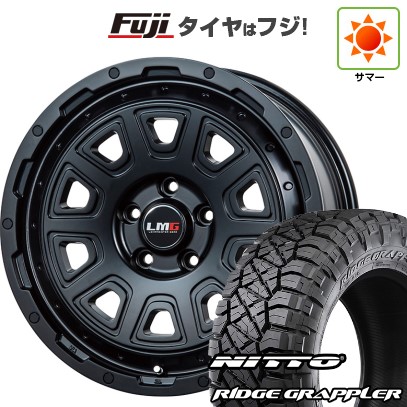 【パンク保証付き】【新品】デリカD5 夏タイヤ ホイール4本セット 245/70R16 ニットー リッジグラップラー レアマイスター LMG DS-10 マットブラック 7J 16インチ(送料無料)