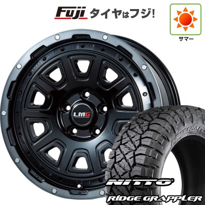 【パンク保証付き】【新品】デリカD5 夏タイヤ ホイール4本セット 245/70R16 ニットー リッジグラップラー レアマイスター LMG DS-10 ブラック/ブラッククリアリム 7J 16インチ(送料無料)