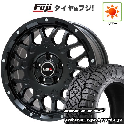 【パンク保証付き】【新品】デリカD5 夏タイヤ ホイール4本セット 245/70R16 ニットー リッジグラップラー レアマイスター LMG MS-9W グロスブラック 6.5J 16インチ(送料無料)