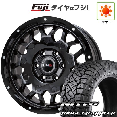 【パンク保証付き】【新品】プラド/ハイラックス 夏タイヤ ホイール4本セット 265/65R17 ニットー リッジグラップラー レアマイスター LMG MS-9W グロスブラック 17インチ(送料無料) サマータイヤ