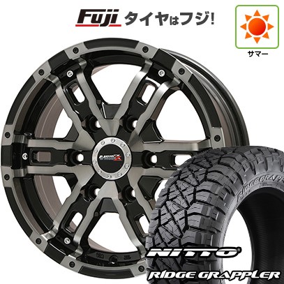 【パンク保証付き】【新品】プラド 夏タイヤ ホイール4本セット 265/50R20 ニットー リッジグラップラー ビッグウエイ B-MUD Z(ブラックポリッシュ/ブラッククリア) 8.5J 20インチ(送料無料)