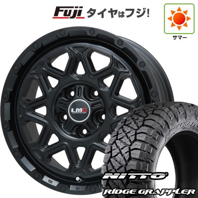 【パンク保証付き】【新品】デリカD5 夏タイヤ ホイール4本セット 245/70R16 ニットー リッジグラップラー レアマイスター LMG モンタグナ(マットブラック) 7J 16インチ(送料無料)