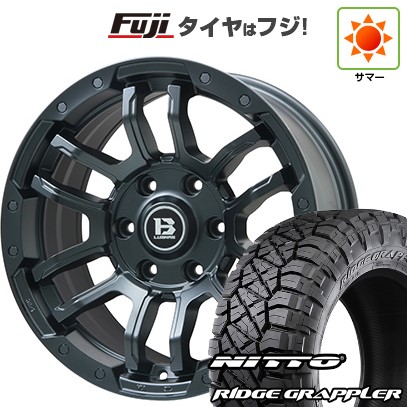 【パンク保証付き】【新品】プラド/ハイラックス 夏タイヤ ホイール4本セット 265/65R17 ニットー リッジグラップラー ビッグウエイ B-LUGNAS FRD(マットブラック) 8J 17インチ(送料無料) 113,250円