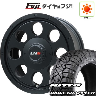 【パンク保証付き】【新品】デリカD5 夏タイヤ ホイール4本セット 245/70R16 ニットー リッジグラップラー レアマイスター LMG CS-8 マットブラック 7J 16インチ(送料無料)