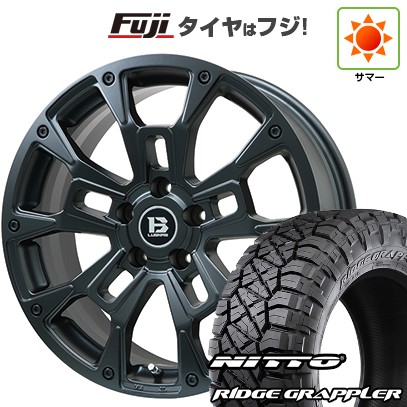 【パンク保証付き】【新品】デリカD5 夏タイヤ ホイール4本セット 245/70R16 ニットー リッジグラップラー ビッグウエイ B-LUGNAS BRD(マットブラック) 6.5J 16インチ(送料無料)