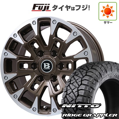 【パンク保証付き】【新品国産車用6穴139.7】 夏タイヤ ホイール4本セット 285/70R17 ニットー リッジグラップラー ビッグウエイ B-LUGNAS BRD(ブロンズポリッシュ) 8J 17インチ(送料無料)｜フジコーポレーション