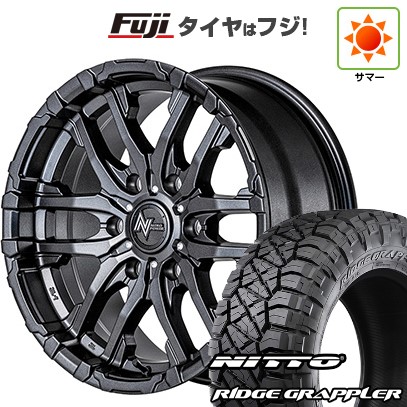 【パンク保証付き】【新品】プラド/ハイラックス 夏タイヤ ホイール4本セット 265/65R17 ニットー リッジグラップラー MID WHEELS NITRO POWER M26 クロスファング 8J 17インチ(送料無料)