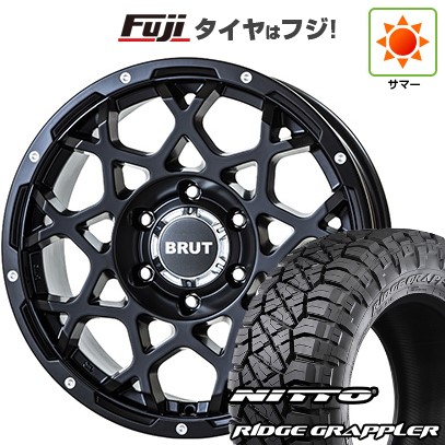 【パンク保証付き】【新品】プラド/ハイラックス 夏タイヤ ホイール4本セット 265/65R17 ニットー リッジグラップラー トライスター BRUT BR-55 7.5J 17インチ(送料無料)|フジコーポレーション