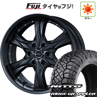 【パンク保証付き】【新品】プラド 夏タイヤ ホイール4本セット 265/50R20 ニットー リッジグラップラー エムズスピード ジュノウ クリスタルライン 8.5J 20インチ(送料無料)