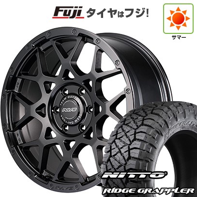【パンク保証付き】【新品】ランクル300 夏タイヤ ホイール4本セット 275/55R20 ニットー リッジグラップラー RAYS レイズ デイトナ M8 BLACK EDITION 9J 20インチ(送料無料)