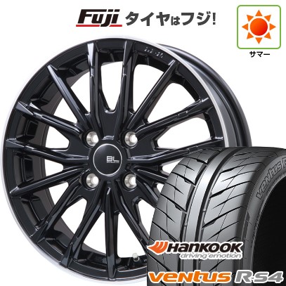 【新品国産車用5穴100】 夏タイヤ ホイール4本セット 205/55R16 ハンコック ヴェンタス R-S4 Z232 ブランドルライン DF-10M グロスブラック/リムポリッシュ 6.5J 16インチ(送料無料)｜フジコーポレーション