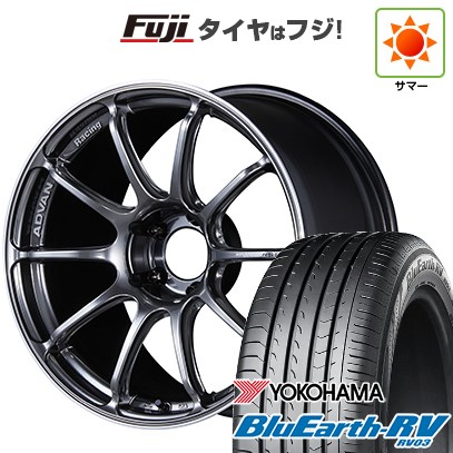 【パンク保証付き】【新品国産車用5穴114.3】 夏タイヤ ホイール4本セット 225/55R19 ヨコハマ ブルーアース RV-03 ヨコハマ アドバンレーシング RSIII 8J 19インチ(送料無料)