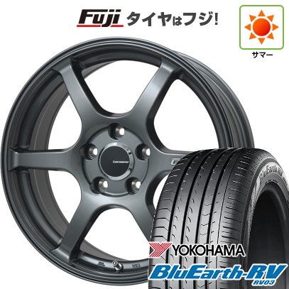 【パンク保証付き】【新品国産車用5穴114.3】 夏タイヤ ホイール4本セット 225/60R17 ヨコハマ ブルーアース RV-03 レアマイスター CS-V6(ガンメタ) 7J 17インチ(送料無料)|フジコーポレーション