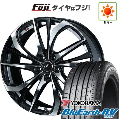 【パンク保証付き】【新品国産車用5穴114.3】 夏タイヤ ホイール4本セット 225/55R19 ヨコハマ ブルーアース RV-03 WEDS ウェッズ レオニス TE 8J 19インチ(送料無料)