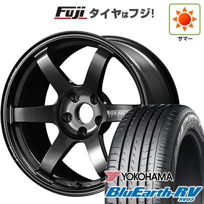 【パンク保証付き】【新品国産車用5穴100】 夏タイヤ ホイール4本セット 225/60R17 ヨコハマ ブルーアース RV-03 RAYS レイズ ボルクレーシング TE37 サーガ S-plus 7.5J 17インチ(送料無料)|フジコーポレーション
