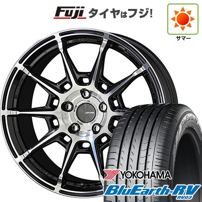 【パンク保証付き】【新品国産車用5穴114.3】 夏タイヤ ホイール4本セット 225/55R19 ヨコハマ ブルーアース RV-03 共豊 ガレルナ レフィーノ 8J 19インチ(送料無料)