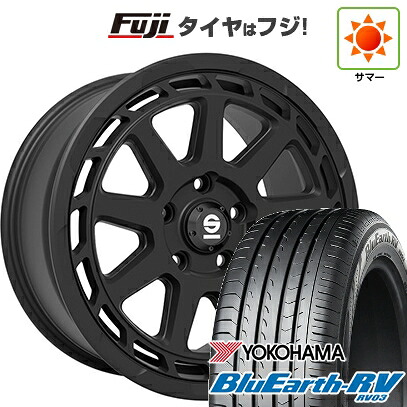 【パンク保証付き】【新品国産車用5穴100】 夏タイヤ ホイール4本セット 225/55R18 ヨコハマ ブルーアース RV-03 OZ SPARCO グラベル 8J 18インチ(送料無料) 129,100円