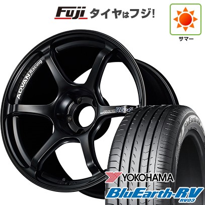 【パンク保証付き】【新品国産車用5穴100】 夏タイヤ ホイール4本セット 225/60R17 ヨコハマ ブルーアース RV-03 ヨコハマ アドバンレーシング RG-4 7.5J 17インチ(送料無料)｜フジコーポレーション