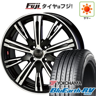 【パンク保証付き】【新品国産車用5穴114.3】 夏タイヤ ホイール4本セット 225/60R17 ヨコハマ ブルーアース RV-03 ブレスト バーンズテック NVストリーム 6.5J 17インチ(送料無料)