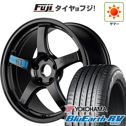 【パンク保証付き】【新品国産車用5穴114.3】 夏タイヤ ホイール4本セット 225/60R18 ヨコハマ ブルーアース RV-03 RAYS レイズ グラムライツ 57CR SPEC-M 7.5J 18インチ(送料無料)｜フジコーポレーション 118,500円