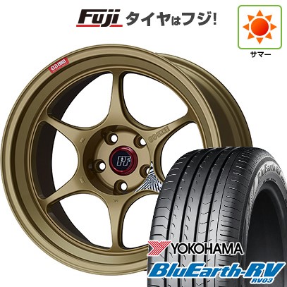 【パンク保証付き】【新品国産車用5穴114.3】 夏タイヤ ホイール4本セット 225/55R19 ヨコハマ ブルーアース RV-03 ENKEI エンケイ PerformanceLine PF06 ゴールド 8J 19インチ(送料無料)