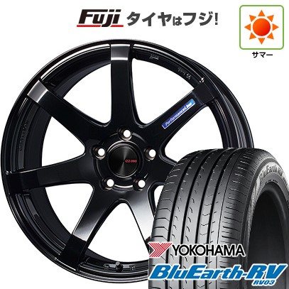 【パンク保証付き】【新品国産車用5穴114.3】 夏タイヤ ホイール4本セット 225/60R18 ヨコハマ ブルーアース RV-03 ENKEI エンケイ PerformanceLine PF07 フジオリジナルカラー 7.5J 18インチ(送料無料)