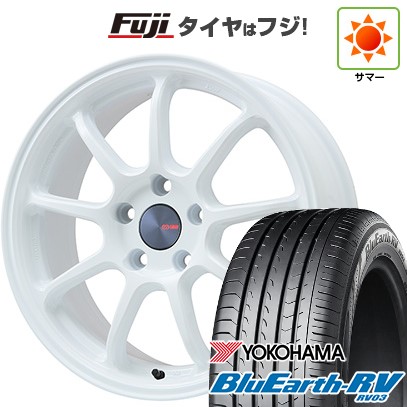 【パンク保証付き】【新品国産車用5穴114.3】 夏タイヤ ホイール4本セット 225/60R18 ヨコハマ ブルーアース RV-03 ENKEI エンケイ PerformanceLine PF09 フジオリジナルカラー 7.5J 18インチ(送料無料)