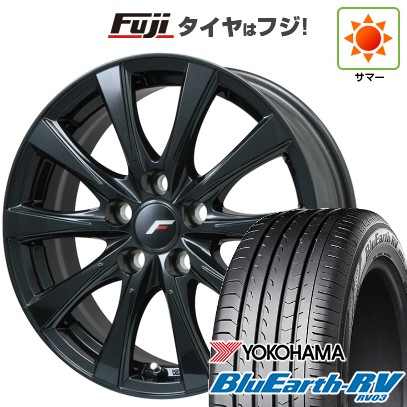 【パンク保証付き】【新品】40系アルファード/ヴェルファイア用 夏タイヤ ホイール4本セット 225/55R19 ヨコハマ ブルーアース RV-03 レアマイスター LF-イゾラII ブラックメタリック(平座ナット) 7J 19インチ(送料無料)|フジコーポレーション