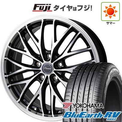 【パンク保証付き】【新品国産車用5穴114.3】 夏タイヤ ホイール4本セット 225/45R18 ヨコハマ ブルーアース RV-03 ホットスタッフ クロノス CH-113 7J 18インチ(送料無料)
