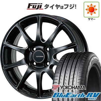 【パンク保証付き】【新品国産車用4穴100】 夏タイヤ ホイール4本セット 185/65R15 ヨコハマ ブルーアース RV-03 ブリヂストン エコフォルム CRS23 5.5J 15インチ(送料無料)