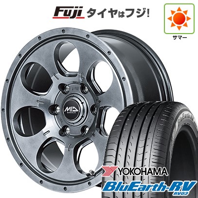 【パンク保証付き】【新品国産車用5穴114.3】 夏タイヤ ホイール4本セット 215/65R16 ヨコハマ ブルーアース RV-03 MID WHEELS マッドエージェント 7J 16インチ(送料無料)