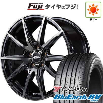 【パンク保証付き】【新品国産車用5穴114.3】 夏タイヤ ホイール4本セット 235/50R18 ヨコハマ ブルーアース RV-03 MID WHEELS DR-02 8J 18インチ(送料無料) 99,220円
