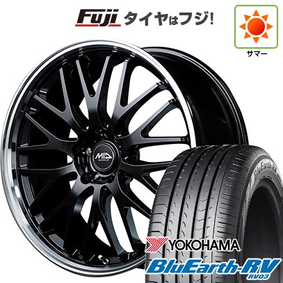 【パンク保証付き】【新品国産車用5穴114.3】 夏タイヤ ホイール4本セット 245/35R20 ヨコハマ ブルーアース RV-03 MID WHEELS エグゼ10 8.5J 20インチ(送料無料)|フジコーポレーション