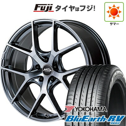 【パンク保証付き】【新品国産車用5穴114.3】 夏タイヤ ホイール4本セット 225/50R18 ヨコハマ ブルーアース RV-03 MID WHEELS MID EXCLUSIVE 025F RN 7J 18インチ(送料無料)