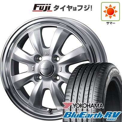 【パンク保証付き】【新品国産車用4穴100】 夏タイヤ ホイール4本セット 185/60R15 ヨコハマ ブルーアース RV-03 WEDS ウェッズ グラフト 8S 5.5J 15インチ(送料無料)