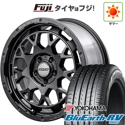 【パンク保証付き】【新品国産車用5穴114.3】 夏タイヤ ホイール4本セット 225/60R17 ヨコハマ ブルーアース RV-03 RAYS レイズ デイトナ M9+ SPEC-M 7J 17インチ(送料無料)|フジコーポレーション