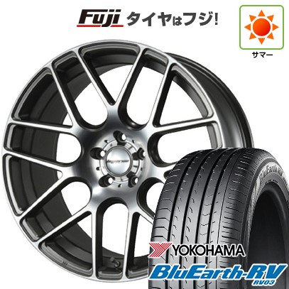 【パンク保証付き】【新品国産車用5穴114.3】 夏タイヤ ホイール4本セット 245/40R19 ヨコハマ ブルーアース RV-03 MLJ ハイペリオン CVM 8.5J 19インチ(送料無料)