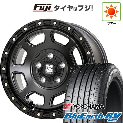 【パンク保証付き】【新品国産車用5穴114.3】 夏タイヤ ホイール4本セット 215/65R16 ヨコハマ ブルーアース RV-03 MLJ エクストリームJ XJ07 7J 16インチ(送料無料)